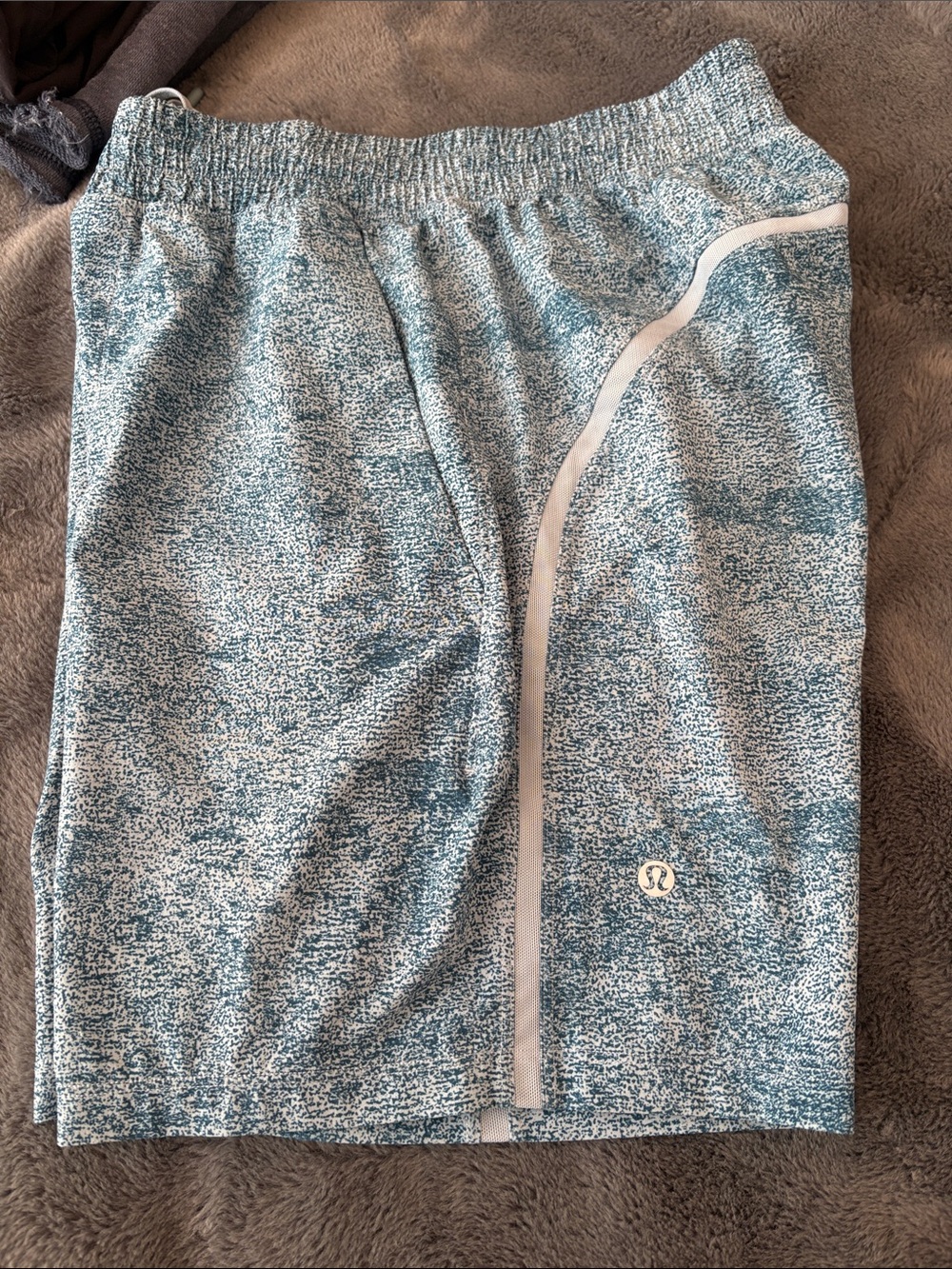 EUC Lululemon athletica Men’s Heathered Blue Athletic Shorts-Unlined-Size XS